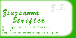 zsuzsanna strifler business card